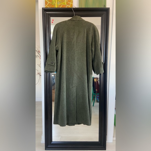 DONATED! Vintage wool/mohair/alpaca blend coat in green small/medium - Picture 4 of 9